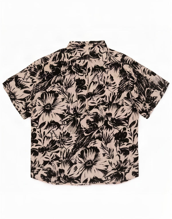 Vintage mænd Hawaii kortærmet skjorte XL multifarvet blomster