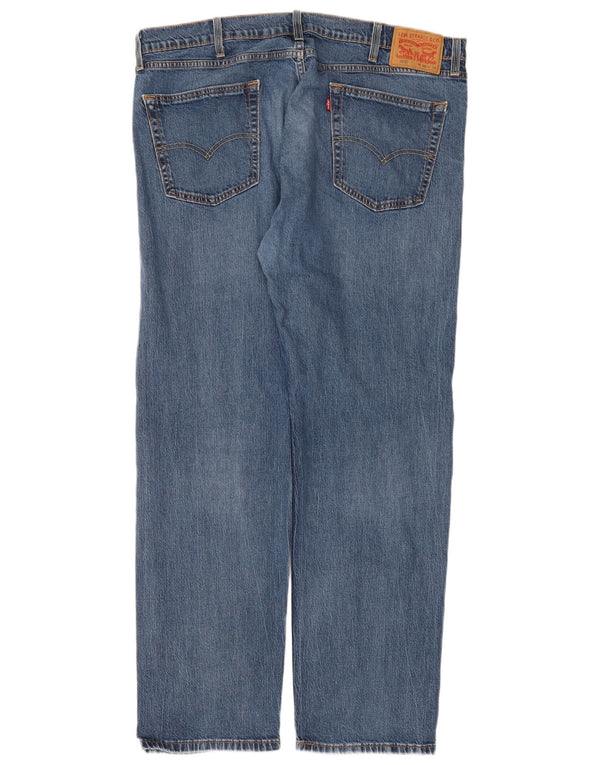 Levi's Mens 505 Straight Jeans W40 L32 kék pamut