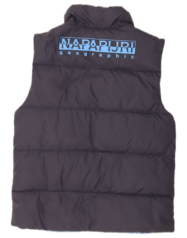 Napapijri Herre Geographic Grafisk Polstret Gilet UK 38 Medium Navy Blue