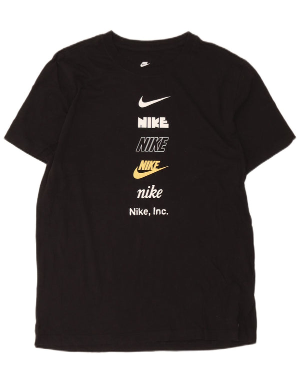 Nike - Camiseta gráfica para hombre, talla grande, algodón negro