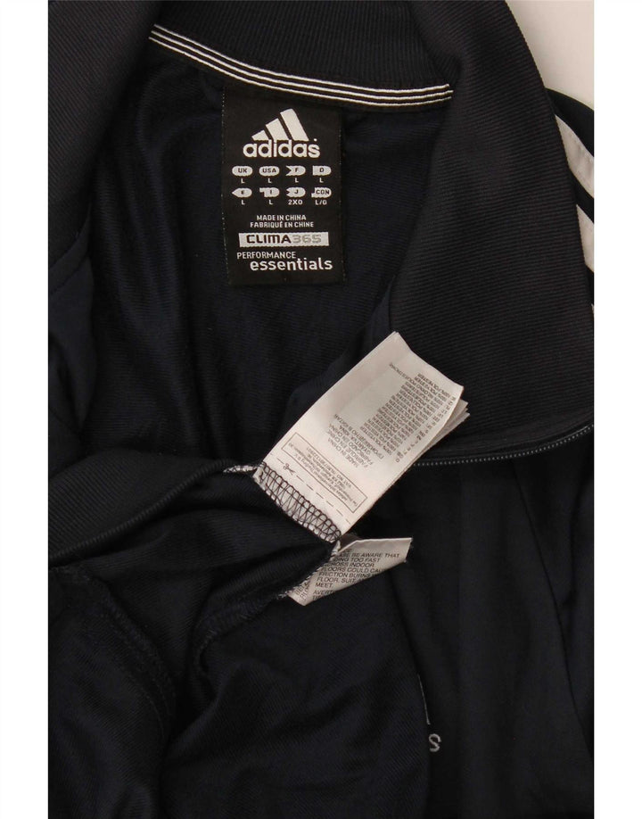 Adidas Mens Clima 365 Tracksuit Top Jacket Large Navy Blue Polyester