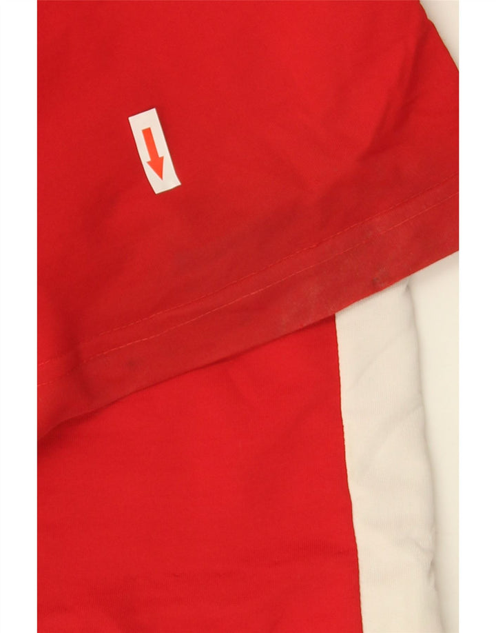 Zara Mens Tracksuit Trousers  Large Red Colourblock Polyester