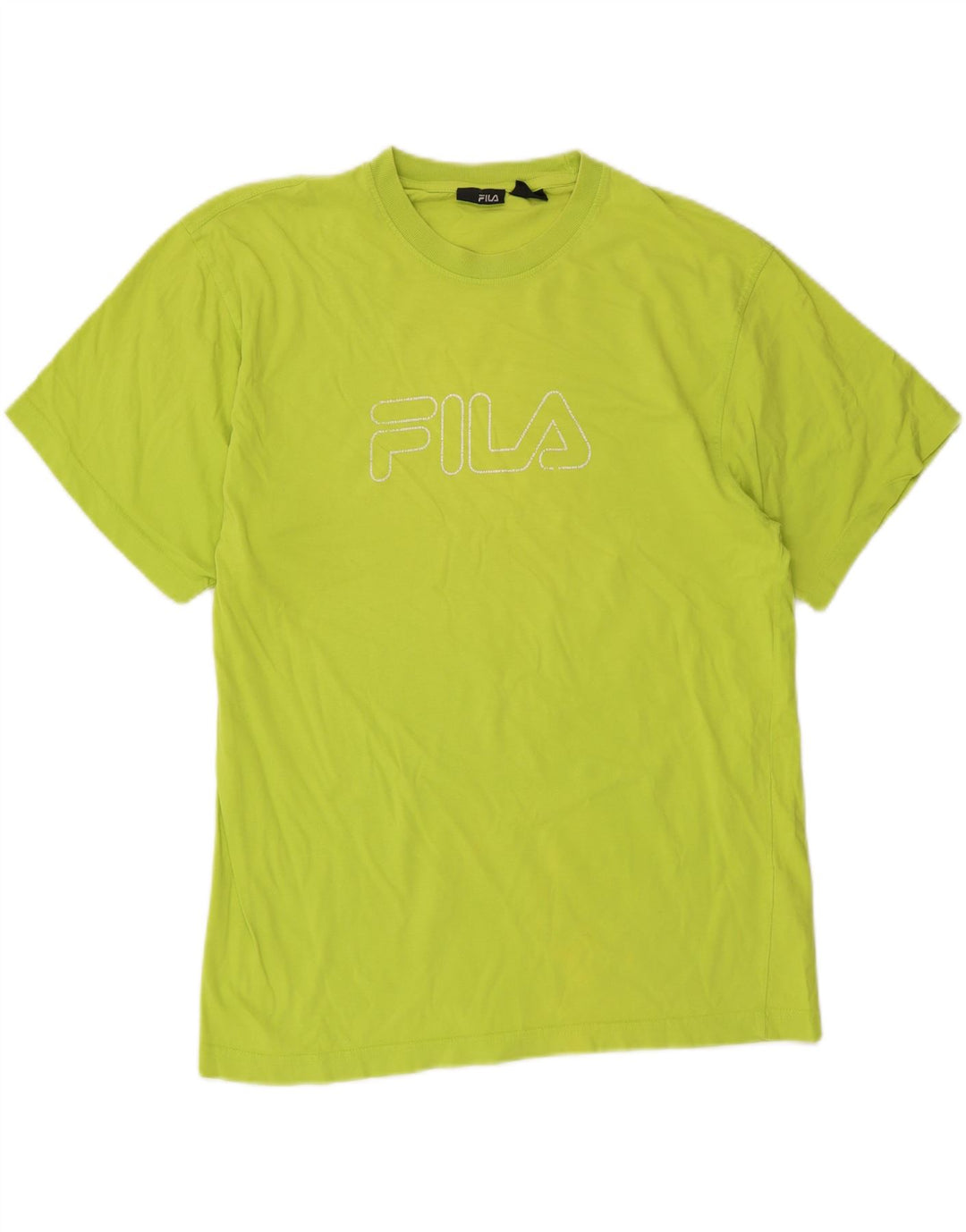 FILA Mens Graphic T-Shirt Top Large Green Vintage Fila and Second-Hand Fila from Messina Hembry 
