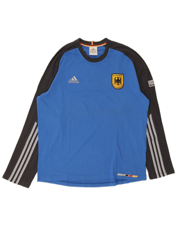 Adidas Mens Deutshland Grafikus felső, hosszú ujjú UK 44/46 nagy kék