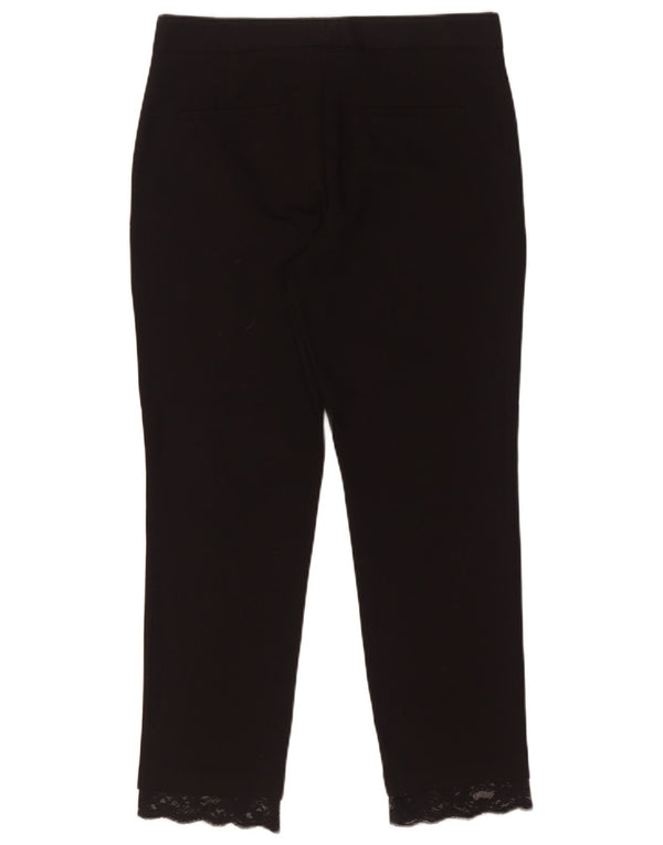 Zara Womens Slim Chino Trousers Medium W28 L26 Black Cotton