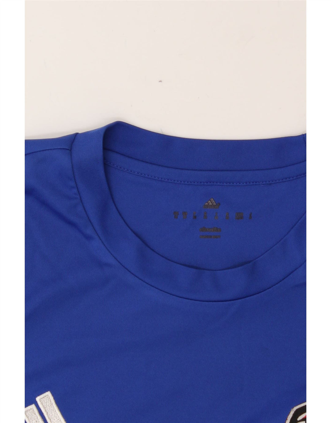 ADIDAS Mens MCS Academy Graphic T-Shirt Top Medium Blue Polyester Vintage Adidas and Second-Hand Adidas from Messina Hembry 