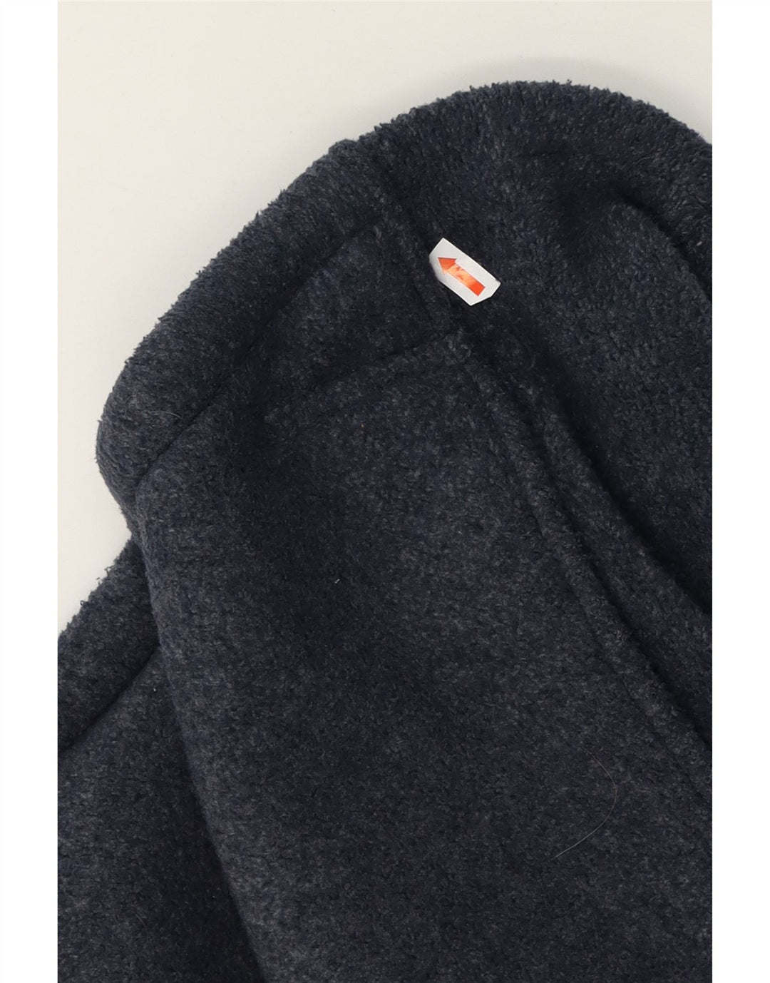 VINTAGE Mens Zip Neck Fleece Jumper Large Navy Blue Polyester Vintage Vintage and Second-Hand Vintage from Messina Hembry 