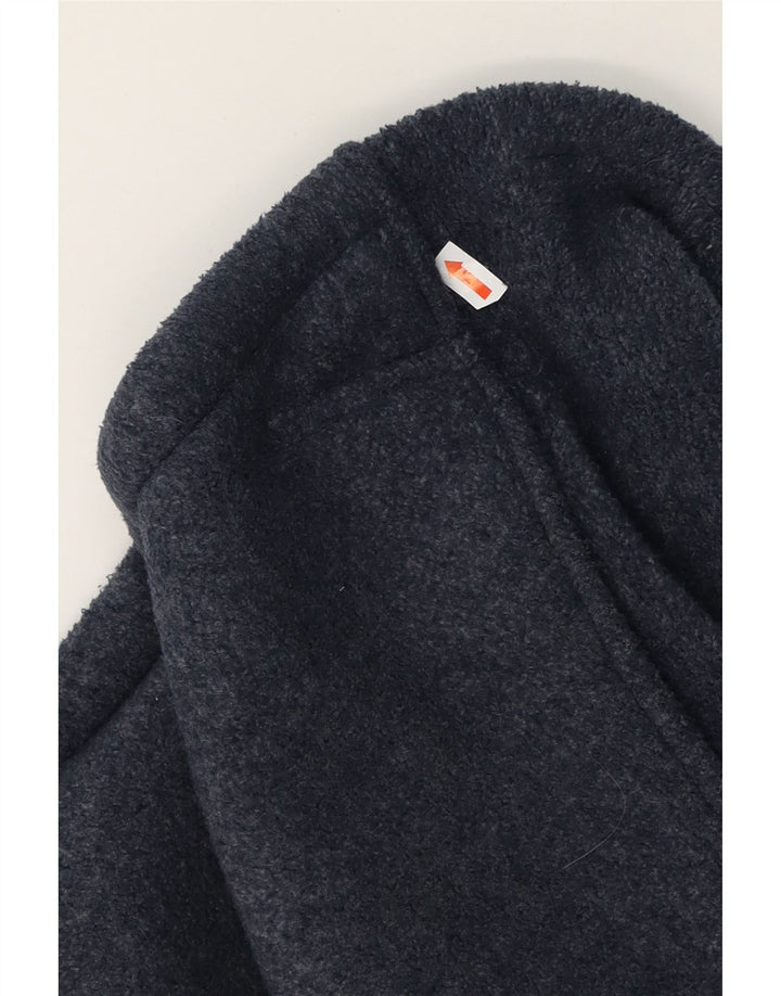 VINTAGE Mens Zip Neck Fleece Jumper Large Navy Blue Polyester Vintage Vintage and Second-Hand Vintage from Messina Hembry 
