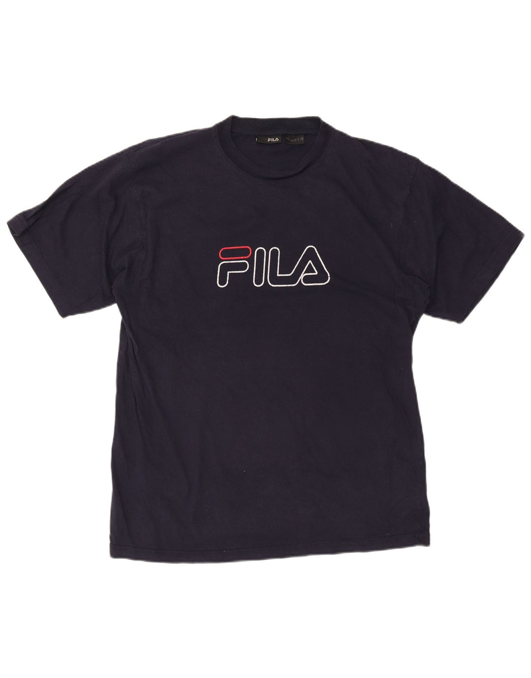 Fila Mens Graphic T-Shirt Top Large Navy Blue