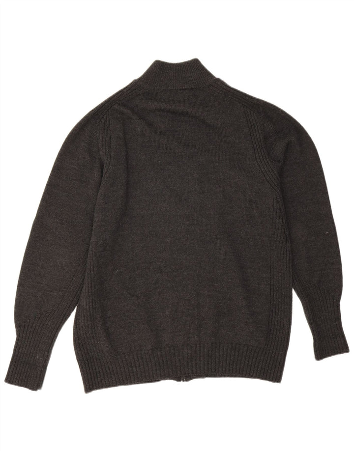 Trussardi Jeans Homme Cardigan Pull Large Gris Laine