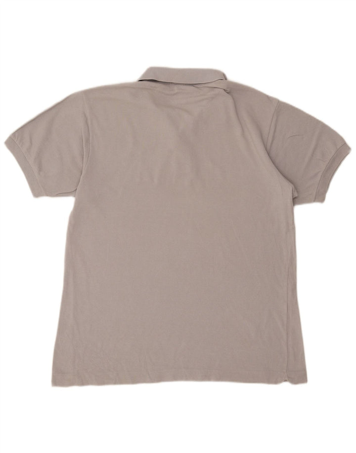 Polo da uomo Lacoste taglia 4 in cotone grigio medio