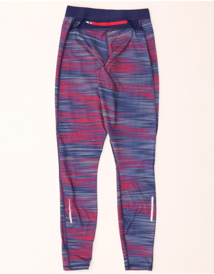 PUMA Womens Leggings UK 8 Small Navy Blue Pinstripe Polyester Vintage Puma and Second-Hand Puma from Messina Hembry 