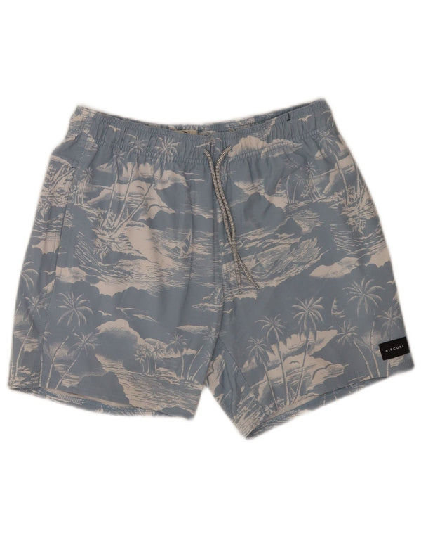 Rip Curl Mens Swimming Shorts XS Blue Cotton Hawaiian