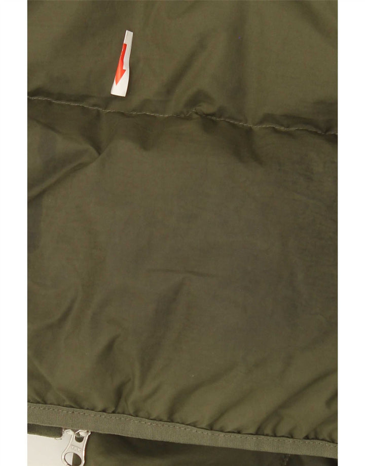 Giacca imbottita con cappuccio Nike da uomo UK 38 medio poliestere kaki