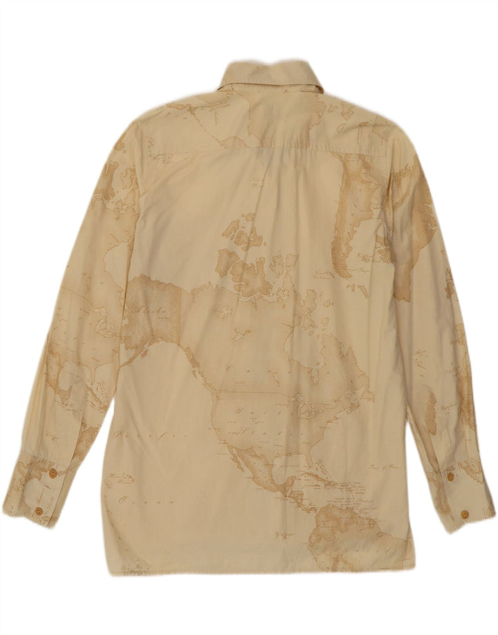 ALVIERO MARTINI Chemise Graphique Femme IT 42 Coton Beige Moyen
