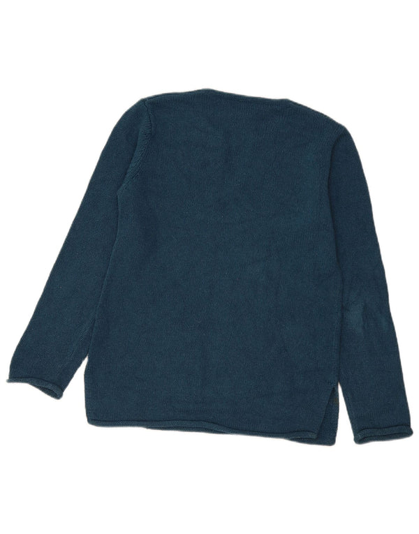 L.L.Bean Pull surdimensionné à col en V pour femme UK 6 XS Bleu marine en soie