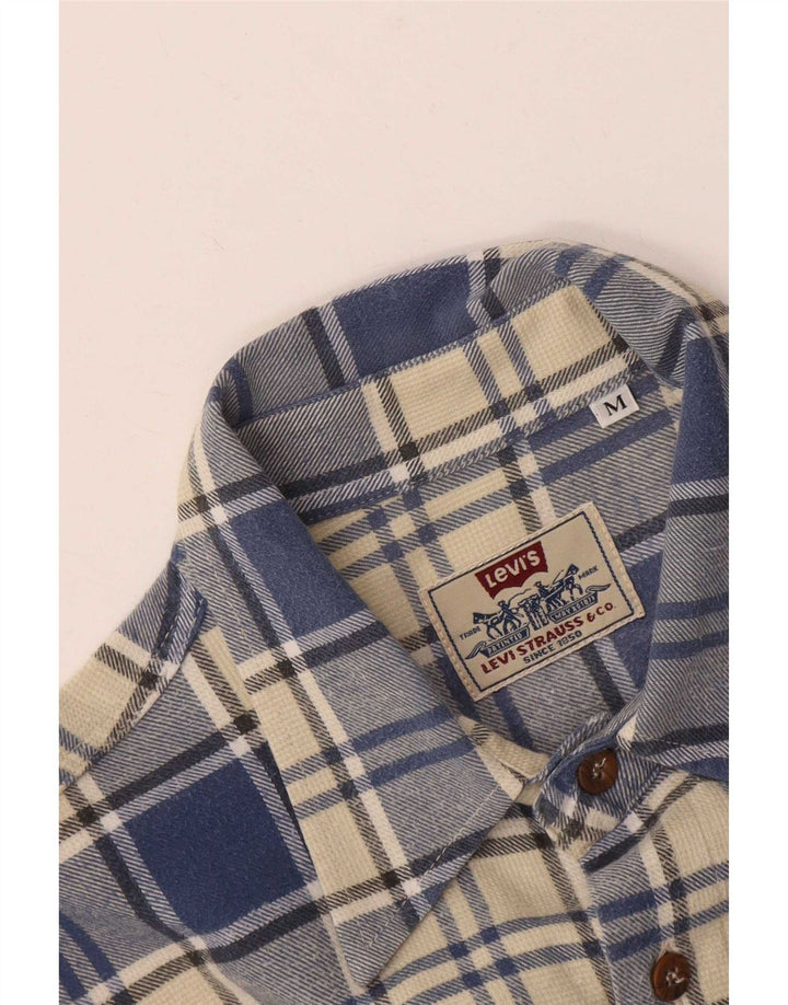 Levi's Hombre Camisa De Franela A Cuadros Azul Medio