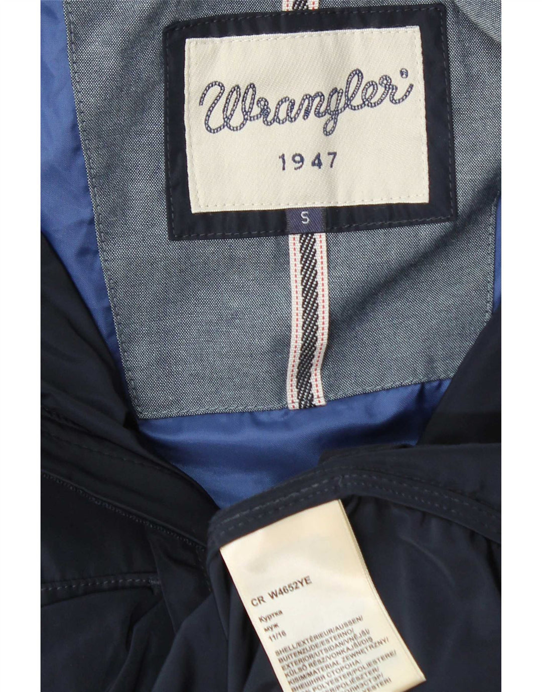 Wrangler Chaqueta utilitaria con capucha para hombre UK 36 Small Poliéster azul marino