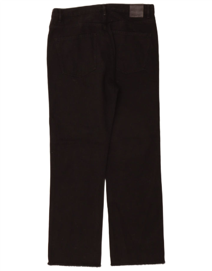 Massimo Dutti Dame Højhøjde Straight Jeans EU 40 Medium W30 L29 Sort