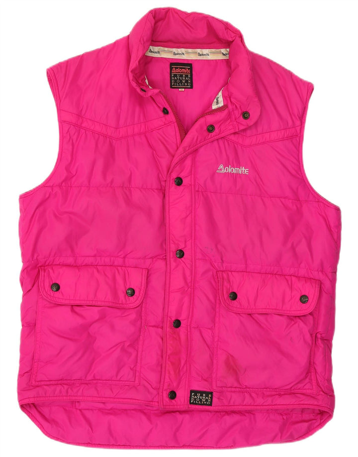 Dolomite Mens Padded Gilet UK 38 Medium Pink Polyester