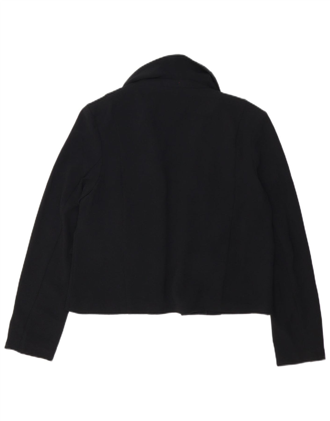 MARKS & SPENCER Womens Open Blazer Jacket UK 12 Medium Black Polyester
