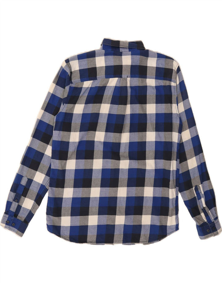 JACK & JONES Mens Flannel Shirt XL Blue Check Cotton Vintage Jack & Jones and Second-Hand Jack & Jones from Messina Hembry 