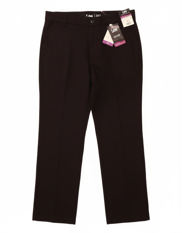 Lee Womens Mid Rise Straight Chino Trousers US 12 Large W32 L28 Black