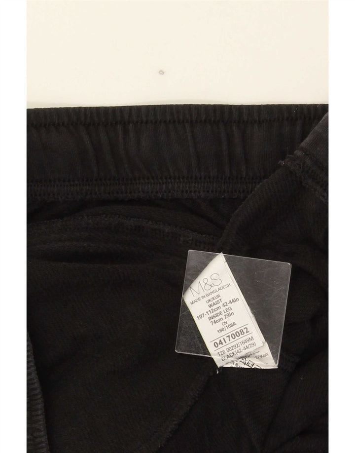 Marks & Spencer Mens Tracksuit Trousers 2XL Black Cotton