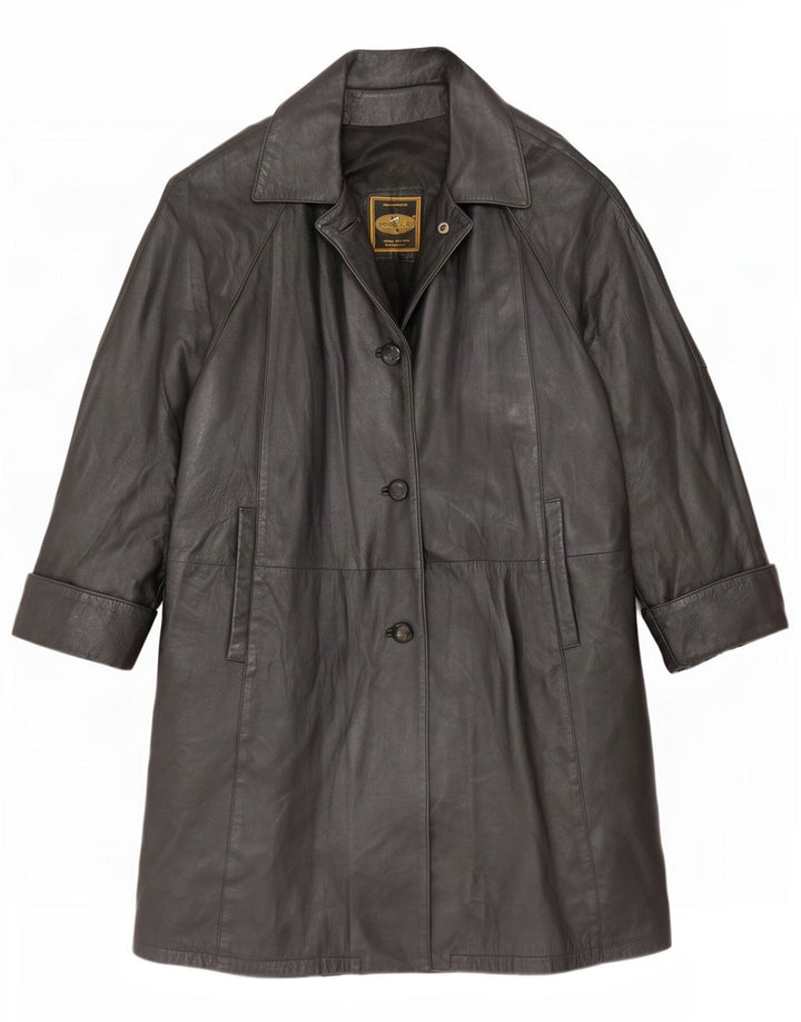 Douglas Abrigo de cuero para mujer UK 46 Grande Negro