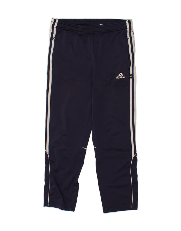 ADIDAS Boys Tracksuit Trousers 11-12 Years Navy Blue Polyester Vintage Adidas and Second-Hand Adidas from Messina Hembry 