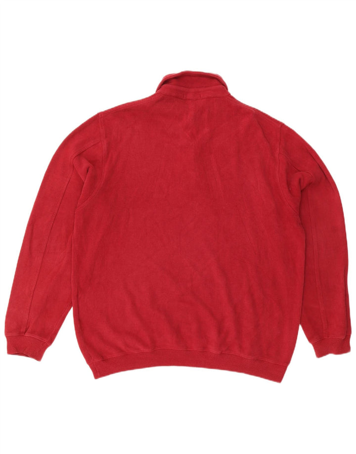 Gant Mens Polo Neck Jumper Sweater Medium Red Cotton