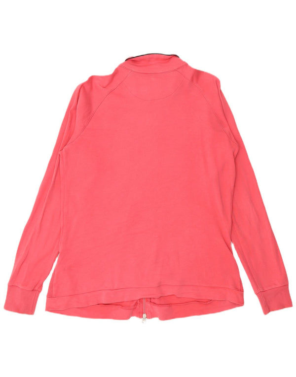 Champion Womens Easy Fit Tracksuit Top Jacket UK 14 Medium Pink