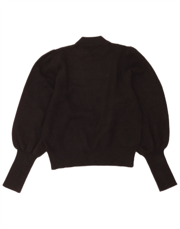 Zara Dame Turtle Neck Jumper Sweater UK 12 Medium Black