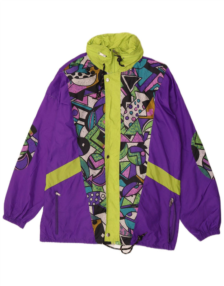 Chaqueta impermeable para hombre Active UK 40 Large Púrpura Geométrico Poliamida