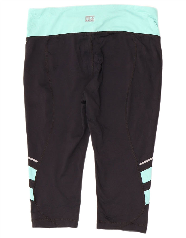 Fila Leggings Capri da donna UK 12 Medium Black Colourblock