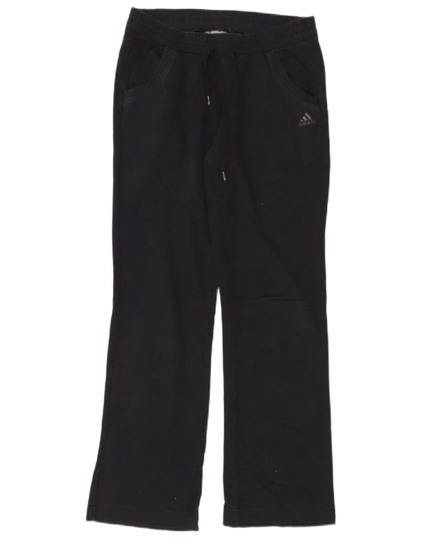 Adidas Damen Trainingshose UK 10 Small Schwarz Baumwolle