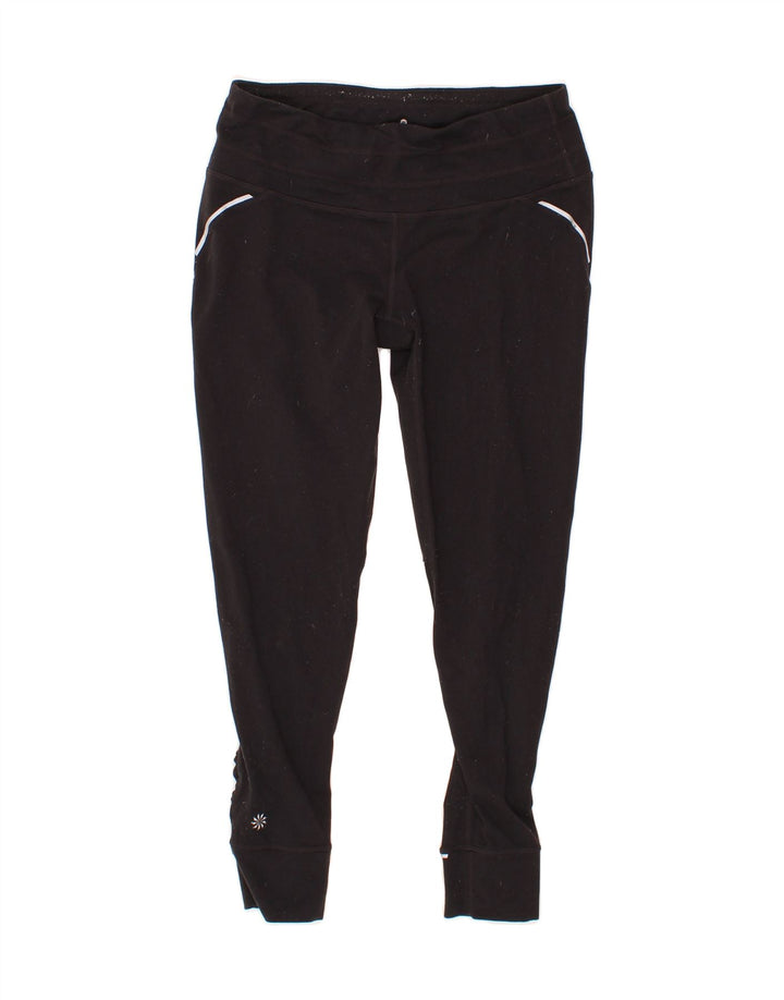 ATHLETA Womens Leggings UK 14 Medium  Black Nylon Vintage Athleta and Second-Hand Athleta from Messina Hembry 