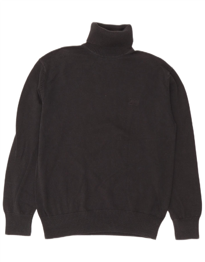 Esprit Mens Roll Neck Jumper Sweater Medium Grey Cotton