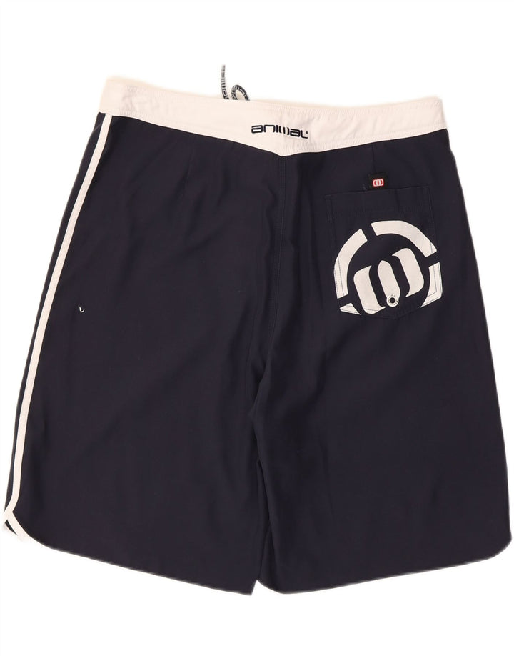 Animal Herre grafiske svømmeshorts store marineblå polyester