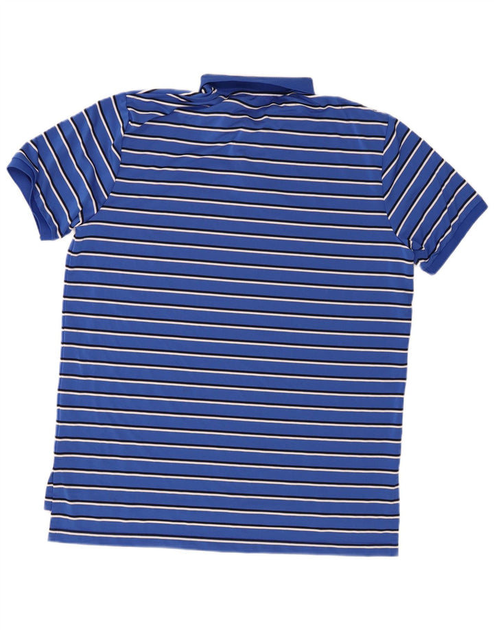 Polo Ralph Lauren Mens Shirt XL Blue Striped Polyester