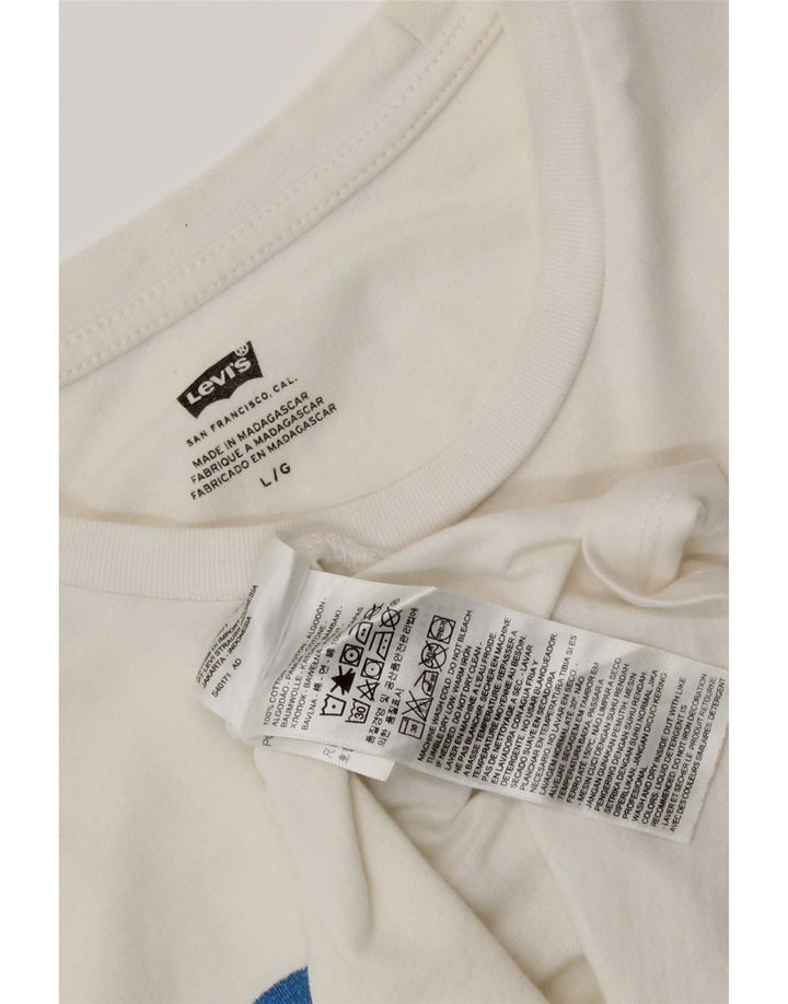T-shirt grafica da uomo Levi's Top grande in cotone bianco