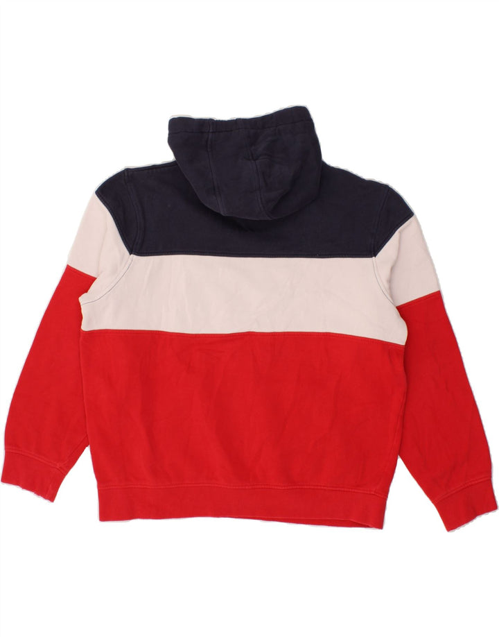 FILA Womens Oversized Hoodie Jumper UK 14 Medium Multicoloured Colourblock Vintage Fila and Second-Hand Fila from Messina Hembry 