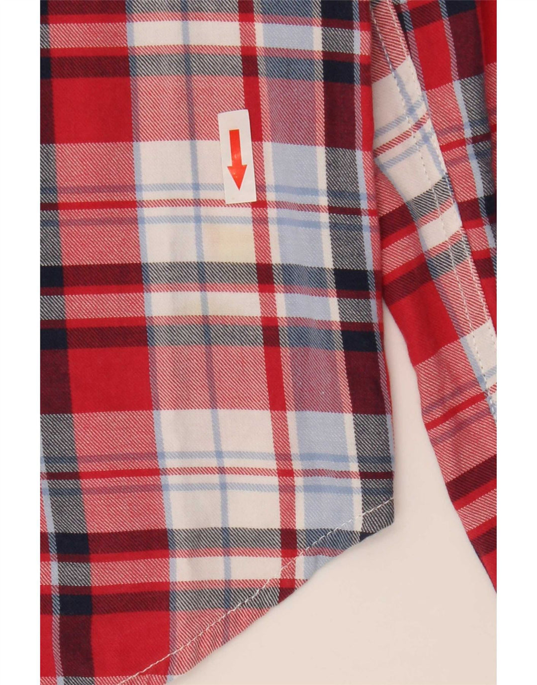 Levi's Womens Shirt UK 14 Medium Red Check Cotton