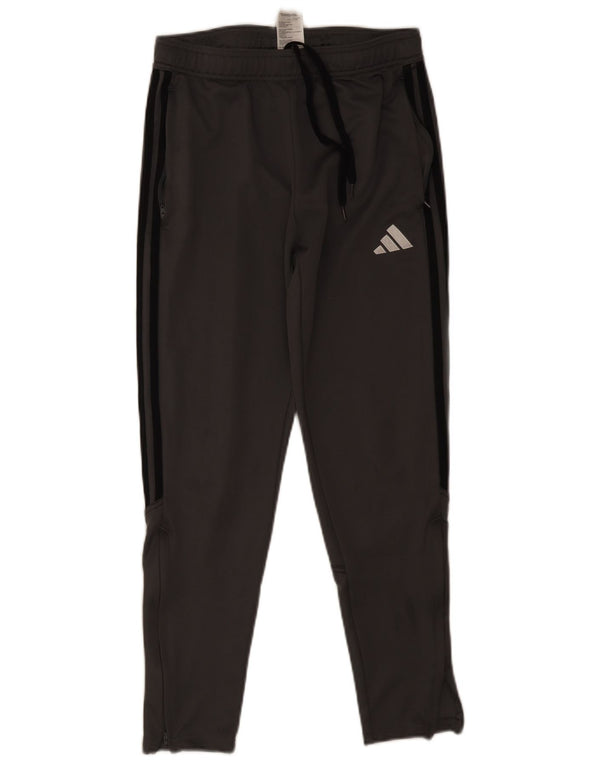Adidas Mens Tracksuit Trousers Medium Grey Polyester