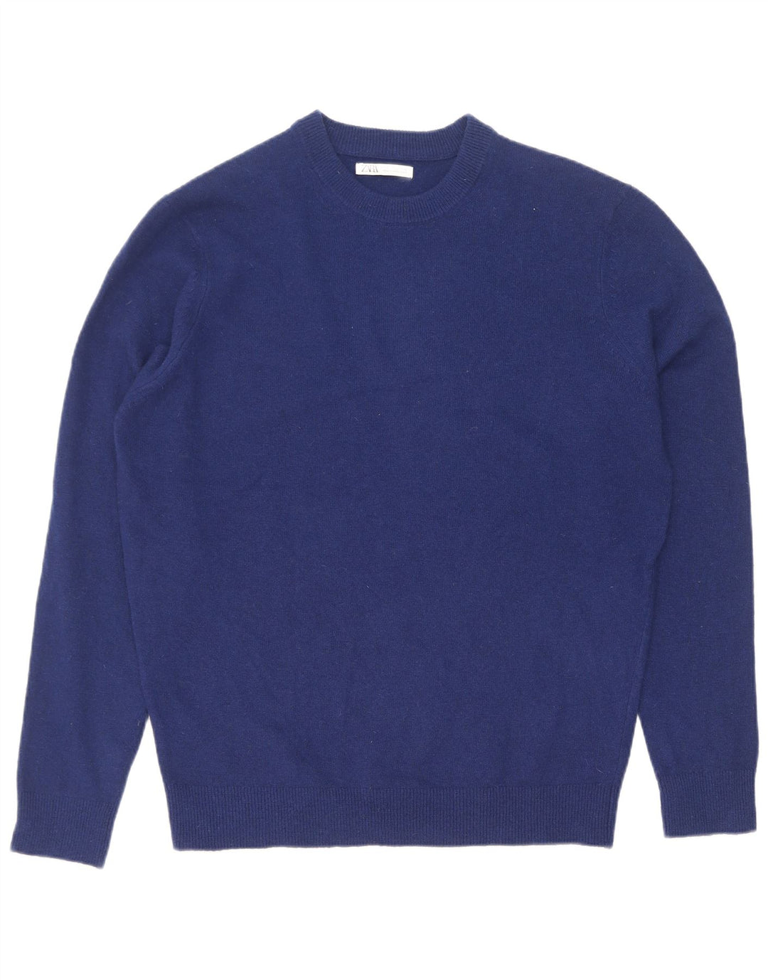 Zara Pull Col Ras Du Cou Homme Bleu Moyen