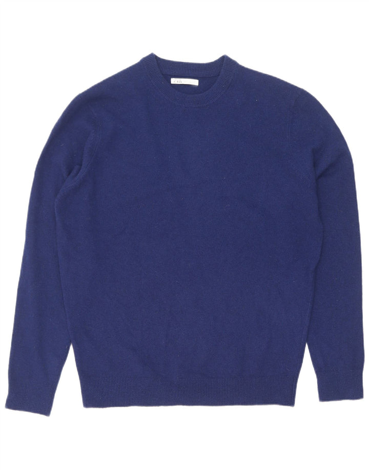 Zara Pull Col Ras Du Cou Homme Bleu Moyen