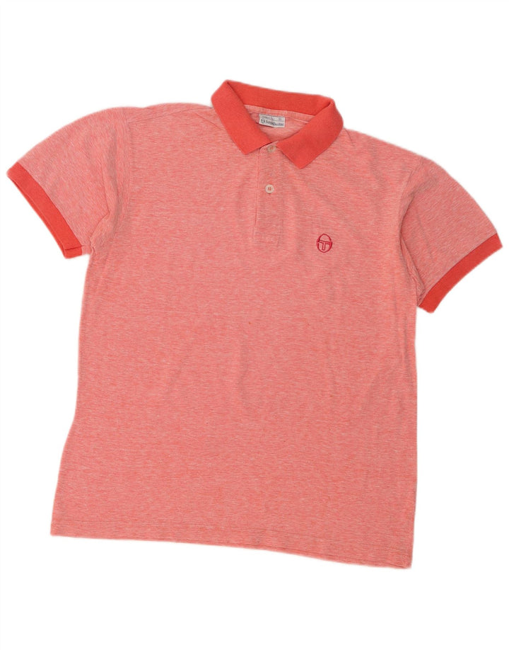 Sergio Tacchini Herren-Poloshirt aus mittelrosa Baumwolle