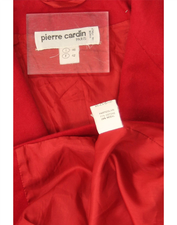 Giacca blazer da donna a 2 bottoni Pierre Cardin IT 46 grande cotone rosso