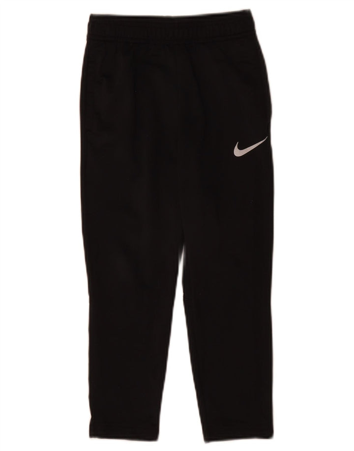 Nike Boys Tracksuit Trousers 4-5 Years Small Black Polyester