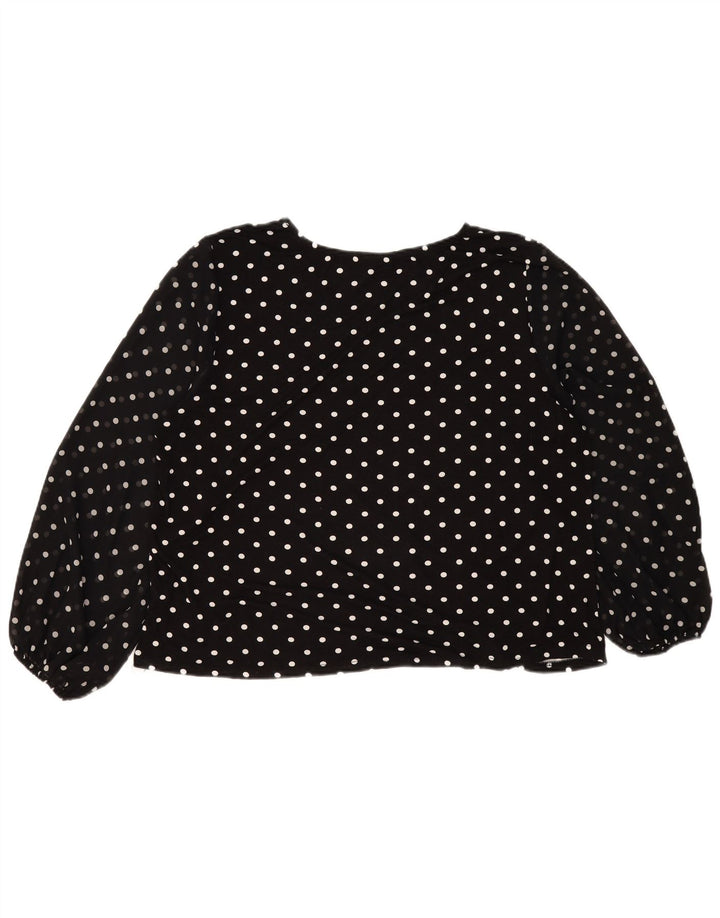 Marks & Spencer Womens Autograph Long Sleeve Blouse Top UK 14 Medium Black